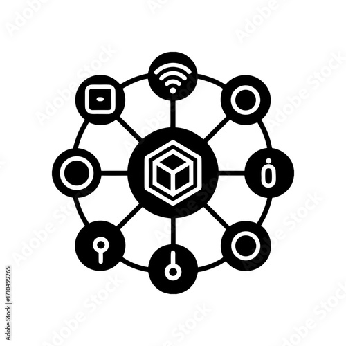 internet of things  iot  glyph icon 