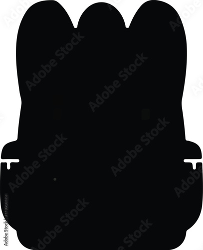 Black silhouette of a bulletproof vest.