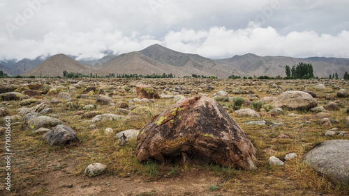 Photography Burian stones in Cholpon Ata, Kyrgyzstan