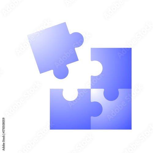 Puzzle pieces fitting together, illustrating teamwork, problem-solving, and business solutions concept