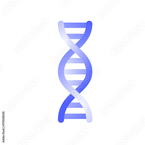 DNA helix illustration in shades of blue, representing genetics, biology, and scientific research concepts.