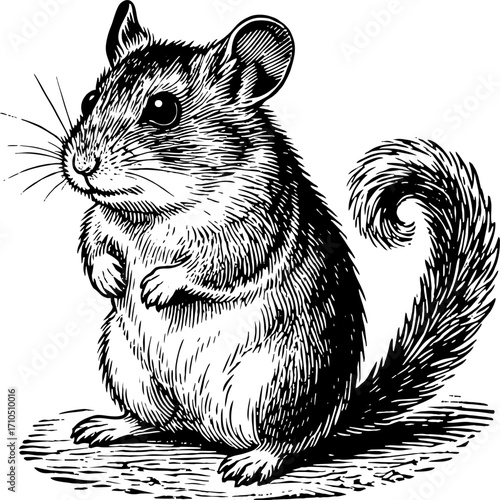 Mouse Coloring Book Cartoon Ilustration