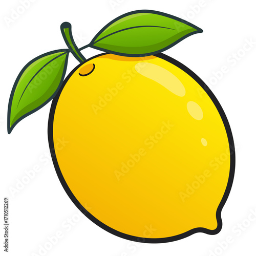 vector illustration of lemon