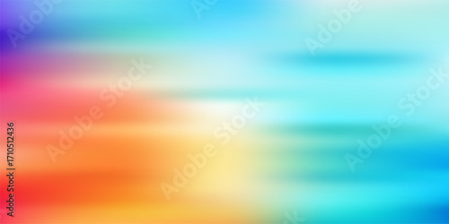 Colorful abstract gradient blurred background with soft motion effect, modern vibrant wallpaper, rainbow multicolor wave design, creative digital art template for presentation, poster, and graphic use