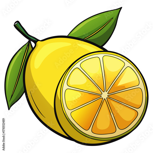 Fresh and juicy citrus fruits, including lemons, limes, and oranges, are depicted in this vibrant vector illustration