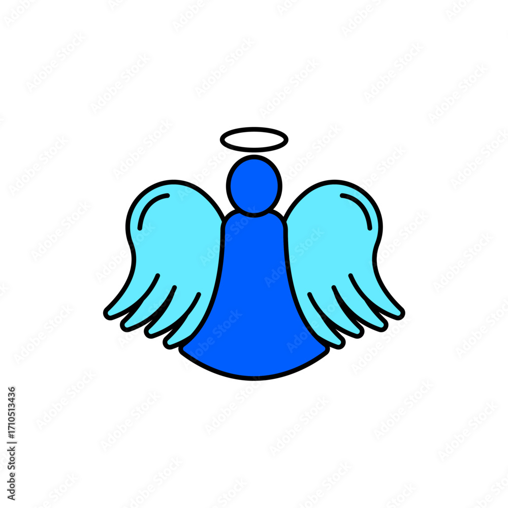 Obraz premium Icon a Angel, isolated against a clean background.