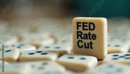 Wallpaper Mural Scrabble Tiles Spelling FED Rate Cut Torontodigital.ca