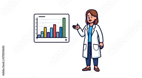 Doctor Presenting Data Analysis Graph.