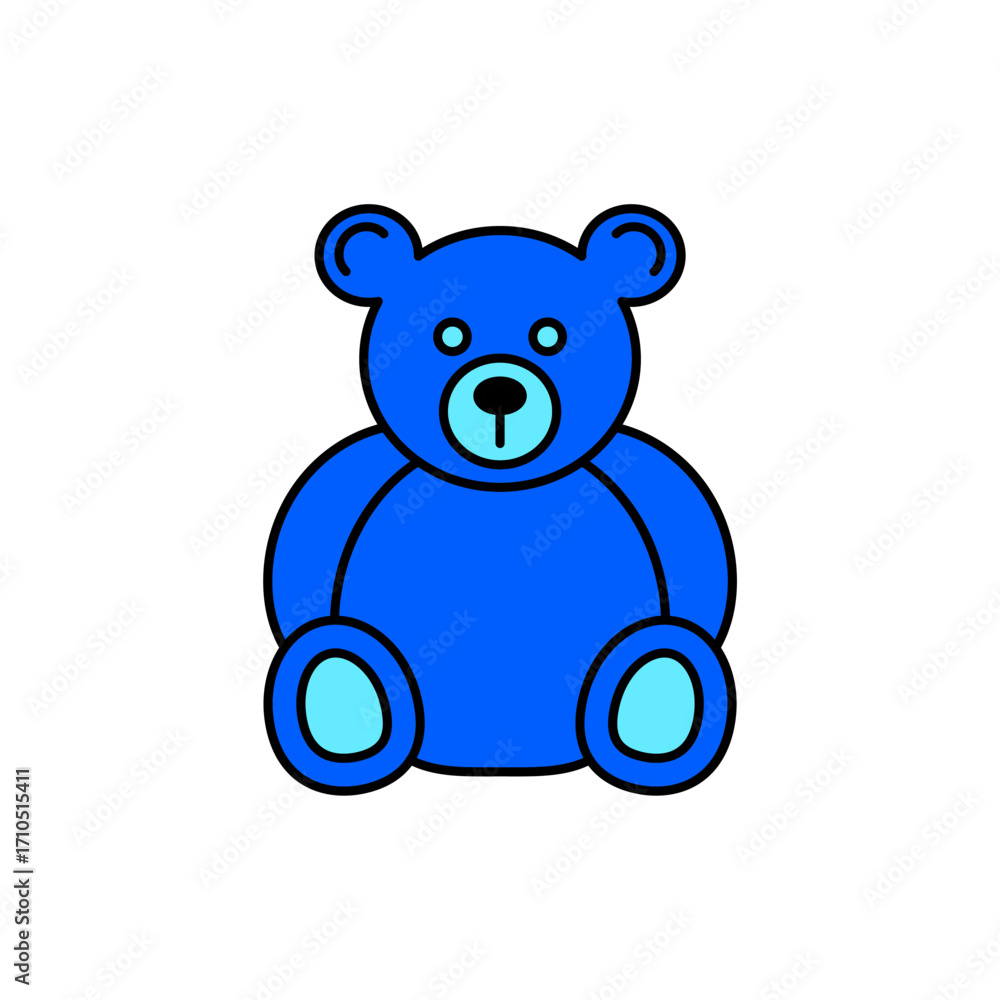 Naklejka premium Icon a Teddy Bear, isolated against a clean background.