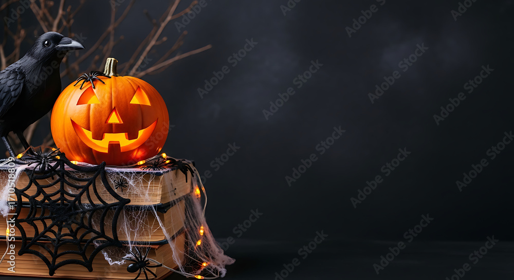 Naklejka premium halloween banner