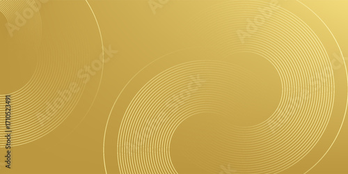 Gold circle lines texture background with glass effect for print artwork in cmyk color mode simple art modern