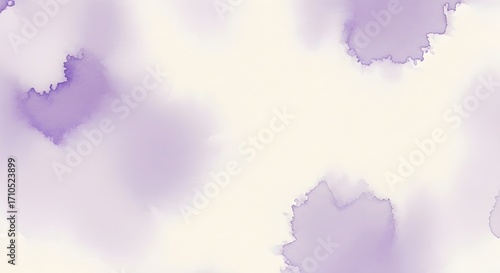 Soft pastel purple watercolor washes blend into a creamy off white  creating an ethereal abstract texture
