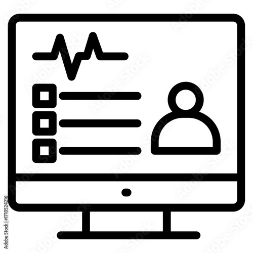 Patient dashboard icon in vector illustration