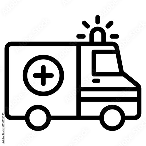 Ambulance icon in vector illustration