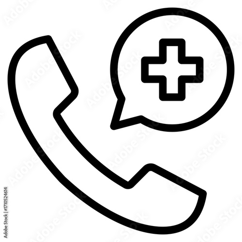 Medical call center icon in vector illustration