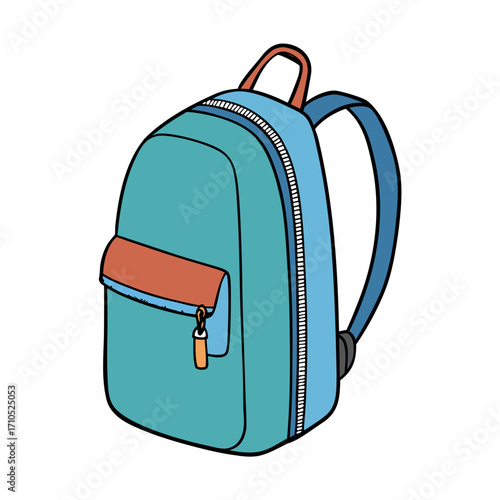 red bag isolated on white