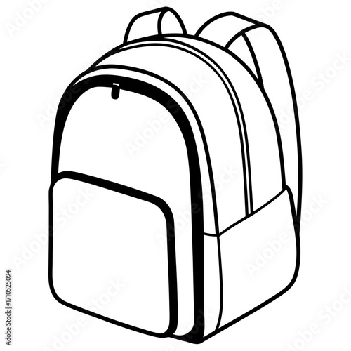 school bag isolated on white