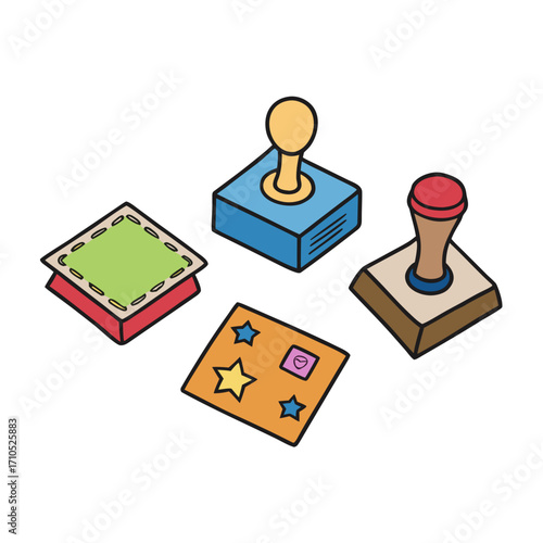 3d rubber stamp with check mark