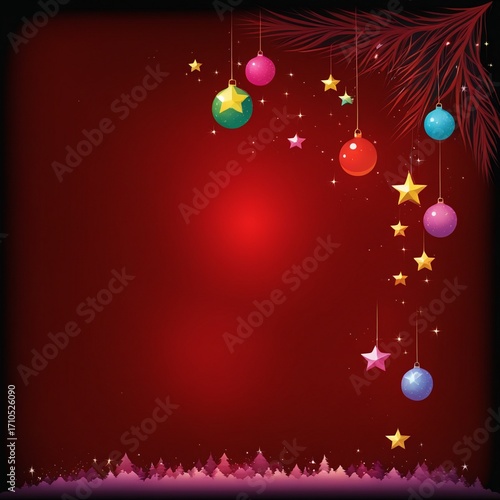 Décor rouge sur le thème de noël.