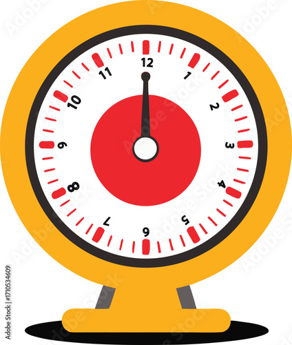 Vintage kitchen timer with a classic circular dial and analog controls for cooking and baking