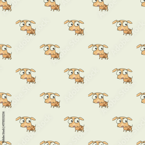 Seamless childish pattern with funny animals faces . Creative kids texture for fabric, wrapping, textile, wallpaper, apparel.