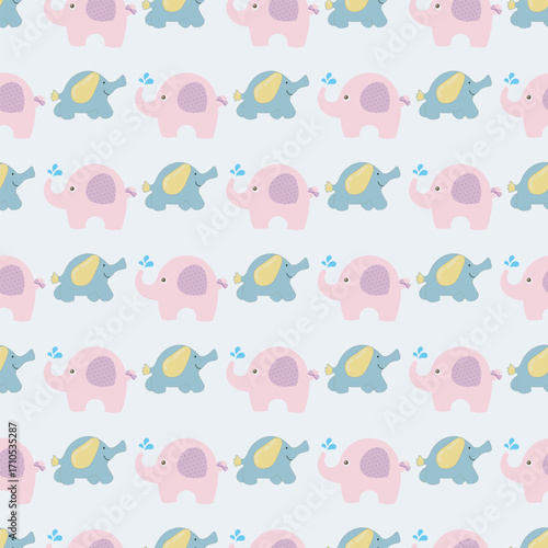 Seamless childish pattern with funny animals faces . Creative kids texture for fabric, wrapping, textile, wallpaper, apparel.