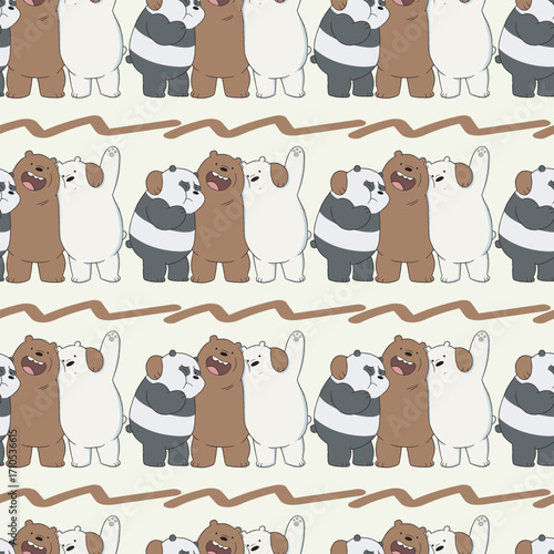 Seamless childish pattern with funny animals faces . Creative kids texture for fabric, wrapping, textile, wallpaper, apparel.