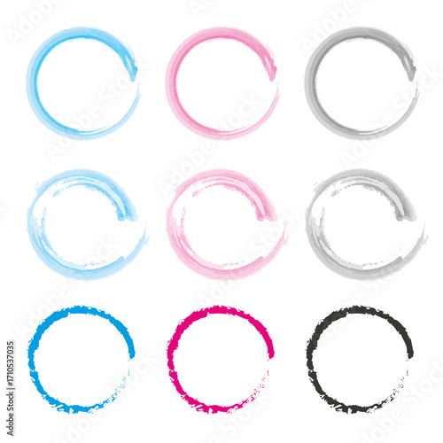 Cerchi artistici, colori diversi sostituibili