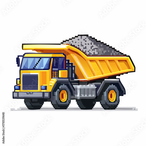 dump truck isolated on white