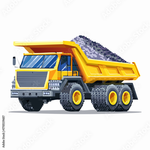  dump truck isolated on white