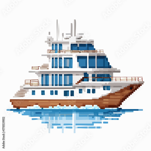 vector illustration of a cruise ship
