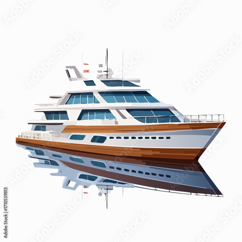 vector illustration of a cruise ship