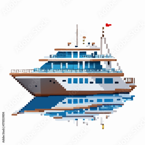 vector illustration of a cruise ship