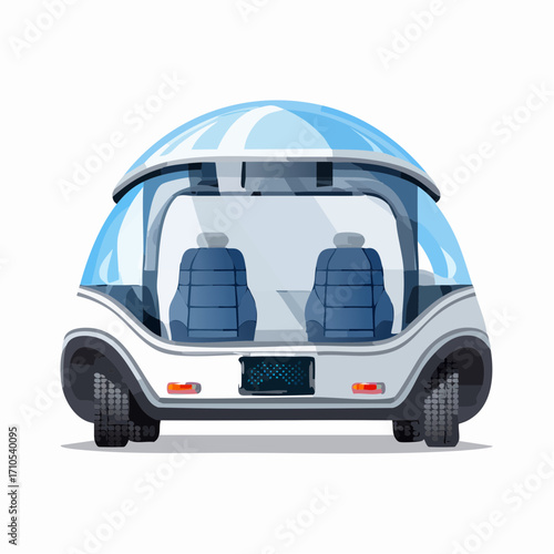 futuristic car isolated on white background