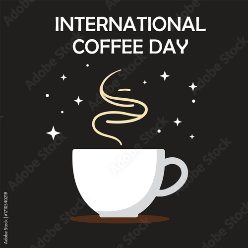 international coffee day - vector illustration
