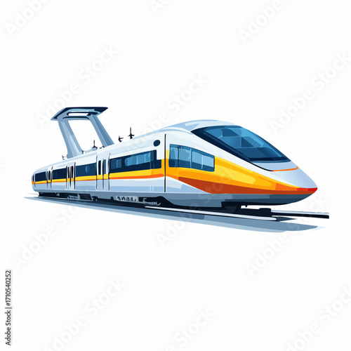 train isolated on white background