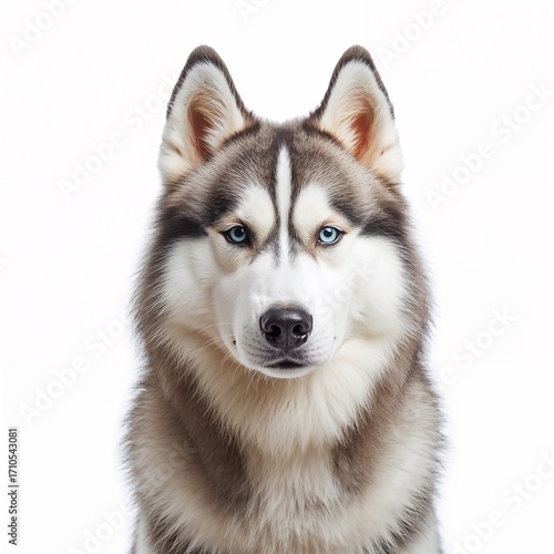 Siberian husky isolated on white background