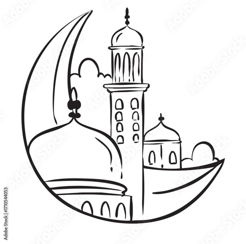 Islamic Handdrawn Icon Vector