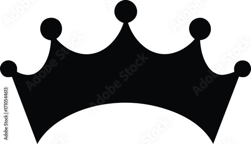 unique crown icon silhouette