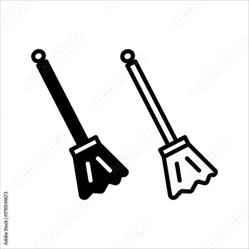 Floor mop icon set. Trendy Floor mop logo concept on transparent background from cleaning collection