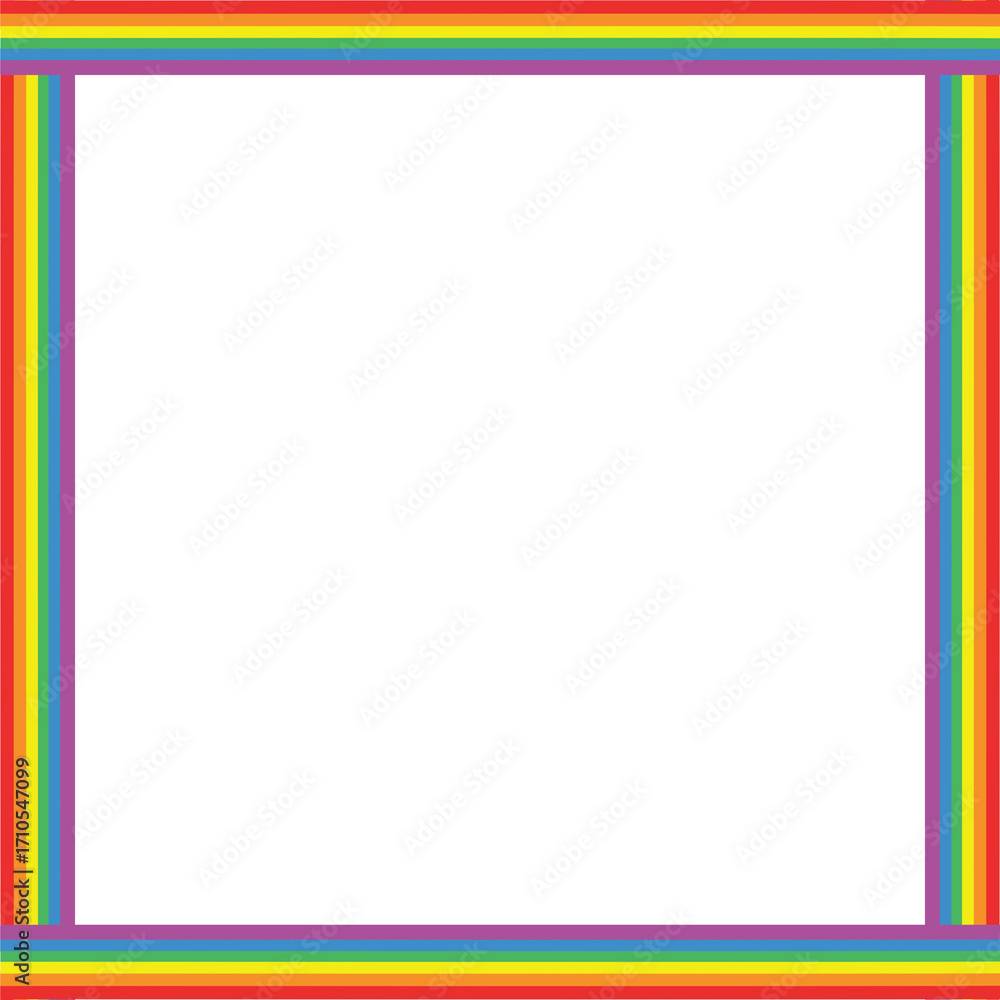 Obraz premium Rainbow Frame LGBT Pride Border