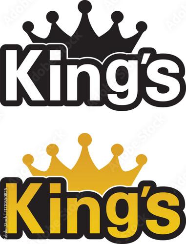 King's text icon silhouette