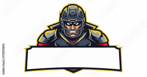 Viking Knight Mascot Character Illustration