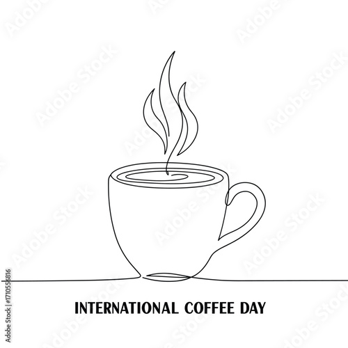 international coffee day - vector illustration
