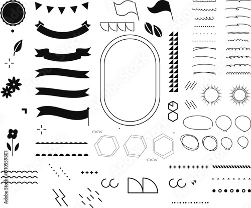 Heraldic Elements Set - Illustration