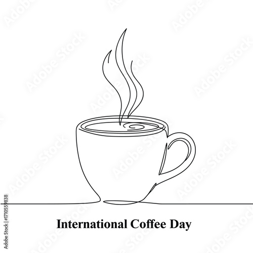 international coffee day - vector illustration