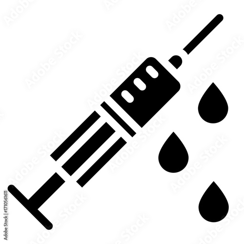 Injection icon glyph style vector illustration
