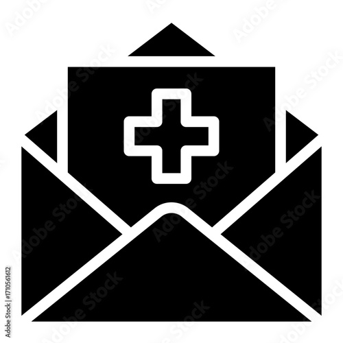 Online medical report icon glyph style vector illustration
