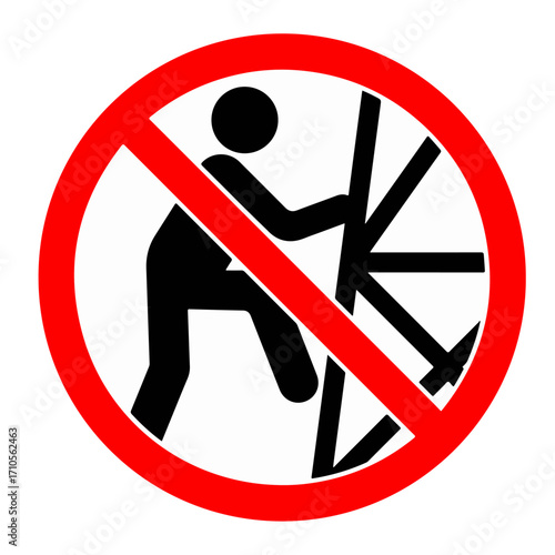 do not climb tower symbol Vector Image