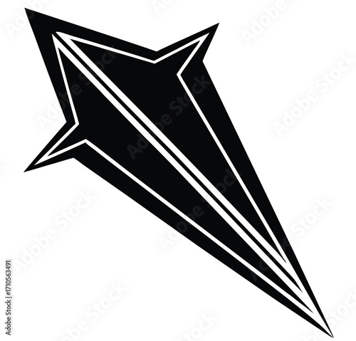 Vector illustration of an origami paper crane symbol flying high with a concept of business